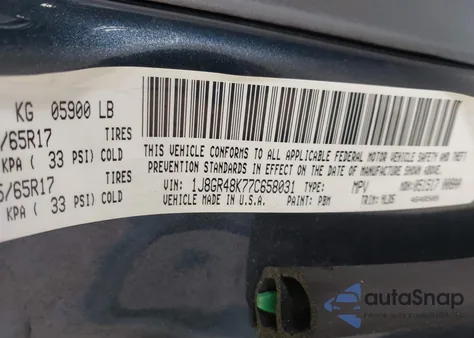 2007 Jeep Grand Cherokee Laredo from USA, damaged, VIN 1J8GR48K77C658031